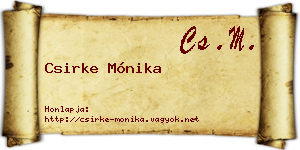 Csirke Mónika névjegykártya